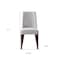 Homeroots 23" Gray And Espresso Fabric Parsons Chair 530239 - alternate 3