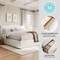 Martha Stewart Nyla King Upholstered Platform Bed with Curved Nailhead Headboard and Footboard Storage Drawer XH-8529-K-WH-MS - alternate 4