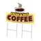 Signmission Fresh Hot Coffee Yard Sign & Stake outdoor plastic coroplast window, C-DC-2436-Fresh Hot Coffee C-DC-2436-Fresh Hot Coffee - alternate 1