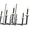 Z-Lite Gaultier Matte Black+Modern Gold 10 Light Linear Chandelier 6100-10L-MB - alternate 4