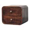Homeroots 10" Brown Solid Wood Square Two Drawer Nightstand 651741 - alternate 4