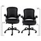 Elama Mid Back Adjustable Mesh and Fabric Office Chair in Black ELM-F-021 - alternate 6