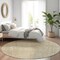 Homeroots 8' Tan And Beige Round Abstract Washable Indoor Outdoor Area Rug 616036 - alternate 7