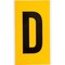 Brady Outdoor Vinyl 6 in Black on Yellow Letters D Card 1570-D - alternate 1