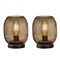 Homeroots Set of Two 7" Black Metal Lantern Bedside Lamps With Black Lattice Cage Shade 533270 - alternate 5