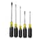 Klein Tools General Purpose Screwdriver Set, Slotted and Phillips Tip, Ergonomic Grip, 5-Piece 85075 - alternate 11
