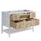 James Martin Vanities Olena 48" Single Vanity, Light Mappa Burl and Polished White, w/ 3 CM Siberian Silestone Top D804-V48-LMB-3SFR - alternate 6