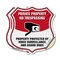Signmission Private Property Shield Sign No Trespass, 12 inch X 12 inch, Vinyl Decal, 2PK SHI-D-2PACK-12-443 - alternate 1
