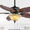 Jonathan Y Poinciana 52" 3-Light Coastal Bohemian Iron/Wood Palm Leaf LED Ceiling Fan w/ Pull Chain, Dark Brown JYL9720B - alternate 8