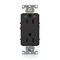 Leviton Plugs&Rcptcls, 15A, 125VAC, Blk, PBT, PK1 D8200-IGE - alternate 1