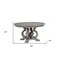 Homeroots 54" X 54" X 30" Salvaged Natural Wood Polyresin Dining Table 347369 - alternate 4