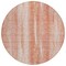 Homeroots 8' Orange And Salmon Round Botanical Leaves Washable Indoor Outdoor Area Rug 581974 - alternate 5