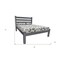 Homeroots Gray Solid Wood Queen Bed Frame 546891 - alternate 3