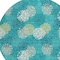 Homeroots 8' Emerald Gray And Ivory Round Polka Dot Washable Indoor Outdoor Area Rug 594234 - alternate 5