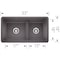 Blanco Precis Reversible 1-3/4 w/Low Divide, Cinder 442521 - alternate 3