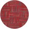 Homeroots 8' Red And Brown Round Geometric Washable Indoor Outdoor Area Rug 598300 - alternate 3