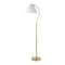 Jonathan Y Devon 60.5" Modern Glam Metal Arc LED Floor Lamp with Pleated Shade, Brass Gold/White JYL1148A - alternate 7