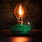 Kings County Tools Oil Lamp 5 in Tall Nautica, Naval-Style Weighted Body & Glass Bulb Decorative Kerosene Lantern GW81A02-02 - alternate 5