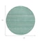 Homeroots 8' Turquoise And Aqua Round Striped Washable Indoor Outdoor Area Rug 615382 - alternate 6