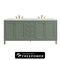 James Martin Vanities Chicago 72 in. Double Vanity, Smokey Celadon, w/ 3 CM Ethereal Noctis Silestone Top 503-V72-SC-FENC - alternate 1