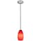 Access Lighting Champagne, Pendant, Brushed Steel Finish, Red Glass 28012-1R-BS/RED - alternate 3