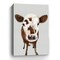 Homeroots 36" x 24" Brown and White Baby Cow Face Canvas Wall Art 398981 - alternate 2