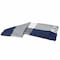 Homeroots 50" X 60" Blue and White Woven Cotton Checkered Throw Blanket with Fringe 516569 - alternate 1