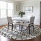 Homeroots 8' Ivory Red And Gray Round Geometric Washable Indoor Outdoor Area Rug 612186 - alternate 4
