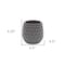 Homeroots Gray Ceramic 15 Ounce Round Distressed Pot Planter 487397 - alternate 2