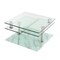 Homeroots 32" Clear and White Faux Marble Glass and Metal Coffee Table With Three Shelves 554305 - alternate 1