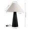 Jonathan Y Harrison 22.5" Modern Contemporary Sculptural Tapered Cone Resin LED Table Lamp, Matte Black, 2PK JYL5607A-SET2 - alternate 5