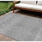 Homeroots 8' X 10' Gray And Silver Chevron Washable Indoor Outdoor Area Rug 612265 - alternate 1