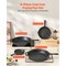 Vevor 4 Piece Cast Iron Skillet Frying Pan Set 6 8 10 12 in with Silicone Handle Black, 4PK CAS003-3 - alternate 2