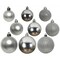Decoris Silver Assorted Shatterproof Ornaments 9020740 - alternate 2