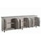 Homeroots 111" Gray Distressed Solid Wood Carved Floral Sideboard with Six Doors 642289 - alternate 4