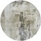 Homeroots 8' Taupe Ivory And Gray Round Abstract Washable Indoor Outdoor Area Rug 603151 - alternate 6