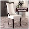 Leisuremod Novara Collection Modern Wooden Dining Chair in Off White Velvet, 4PK NC20CRF4 - alternate 5