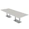 Skutchi Designs Rectangle Conference Table With Power, 48 in W, 144 in L, Ivory HAR-REC-48X144-DOU-K458-NA - alternate 1