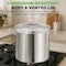Nutrichef Stainless Steel Cookware Stockpot, 35 Quart Heavy Duty Induction Soup Pot With Stainless Steel Lid NCSPT35Q - alternate 3