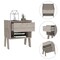 Homeroots 22" Light Gray Wood One Drawer Nightstand 477922 - alternate 3