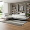 Homeroots White Leather L Shaped Two Piece Corner Sectional 366222 - alternate 3
