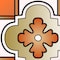Homeroots 6" x 6" Retro Orange Mosaic Peel and Stick Removable Tiles 400437 - alternate 2