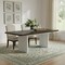 Homeroots 78" Walnut and White Wood Removable Leaf Double Pedestal Base Extendable Dining Table 631297 - alternate 5