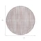 Homeroots 8' Coral And Beige Round Striped Washable Indoor Outdoor Area Rug 631535 - alternate 3