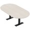 Skutchi Designs 6 Person Conference Table With Power Unit | 7' Racetrack Table | Harmony Series HAR-RAC-48X84-T.BK-K458-NA - alternate 1