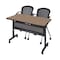 Regency Kobe Flip-Top Privacy Nesting Table W/ 2 Cadence Nest Chairs, 48 in W, 30 in L, Noble Oak MKFTM4830NO23BK - alternate 1