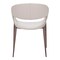 Homeroots Set of Two Beige and Brown Upholstered Faux Leather Open Back Dining Arm Chairs 555880 - alternate 6