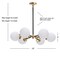 Jonathan Y Caleb Adjustable 6-Light 28" Brass Cluster Pendant Brass Gold/Black JYL9059B - alternate 5