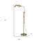 Homeroots 57" Brass Adjustable Traditional Shaped Floor Lamp With Bronze Square Shade 526222 - alternate 2