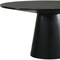 Homeroots 59" Black Wood Pedestal Base Round Top Dining Table 631286 - alternate 5